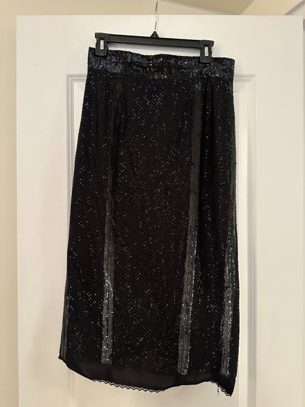 L'Wren Scott SS12 Beau Monde Beaded Black Skirt - Size IT46 (US 10)